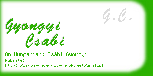 gyongyi csabi business card